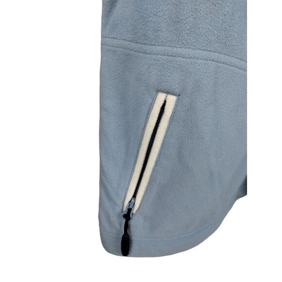 North End Ladies Medium Blue and White Secure Pockets Full Zip Fleece Jacket - Picture 6 of 8